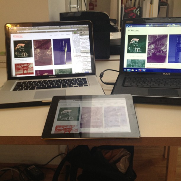 <p>Testing set up for We Made That.</p>